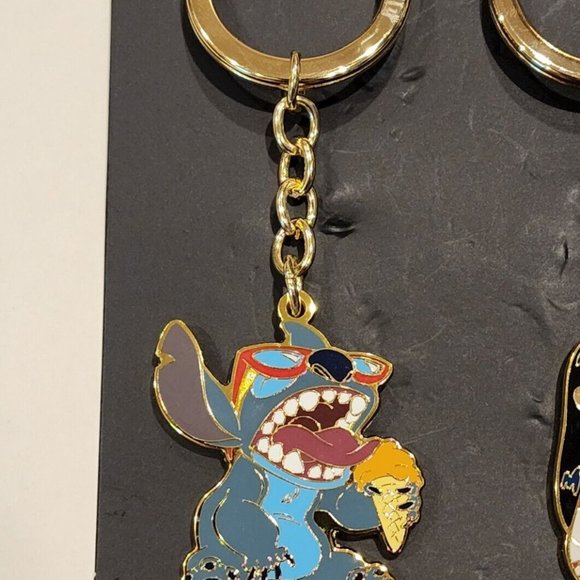 Loungefly Disney Lilo & Stitch Ice Cream Enamel Keychain Set of 2 NEW - Picture 7 of 12